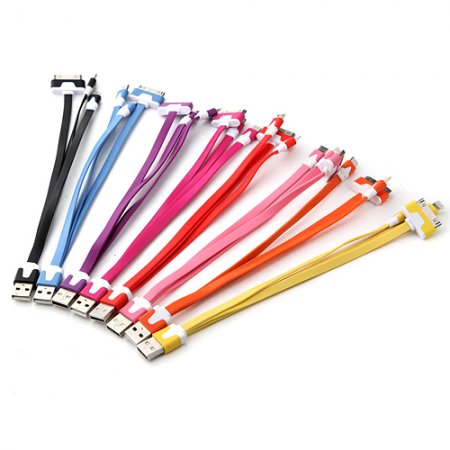 3-in-1 USB Date Cable for iPhone 4/4S/5S/5C/5 Color random