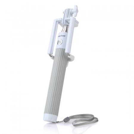 All-in-one Extendable Bluetooth Monopod One-click Photographic Selfie Stick Gray