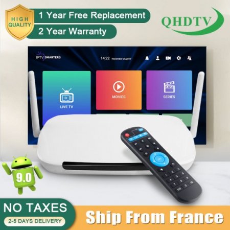 Leadcool Q9 French Arabic IPTV Box Android 9.0 4K Medai Player