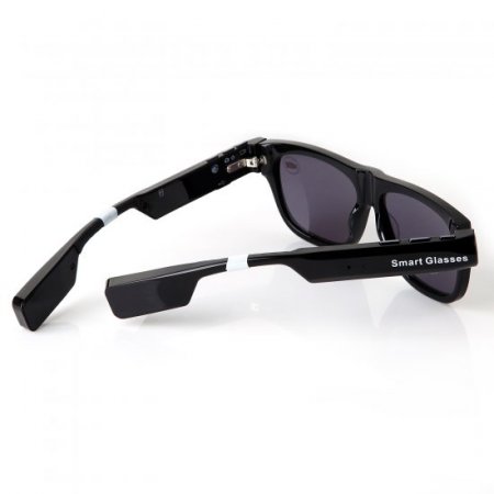 V5 Smart Glasses Camera Bluetooth Call and Music with Flash Light Mic. GPS Dark Brown