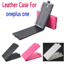 Fashion Leather Flip Case Cover for ONEPLUS ONE Smartphone Black