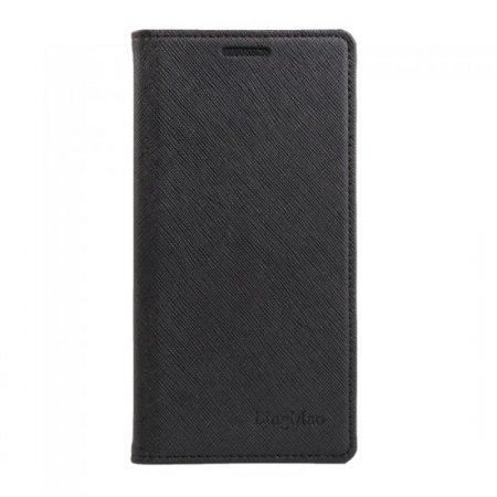 Cool Cross Pattern Leather Flip Case Built-in Magnetic for ONEPLUS 2 Smartphone Black