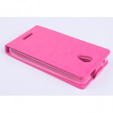 Leather Flip Cover Case Stand GIONEE V183 Smartphone Pink