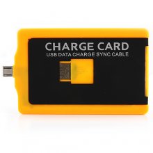 Portable Card Type Micro USB Data Cable for Cell Phones Tablet PC