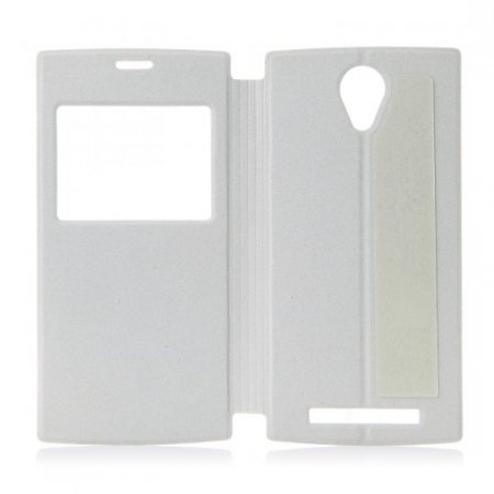 S-View Flip Cover Case Protective Case for ThL L969 Smarthphone - White