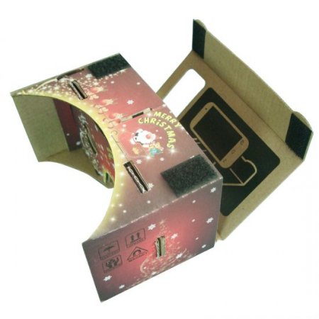 DIY Google Cardboard Virtual Reality 3D Christmas Skin Version Glasses for Smartphones