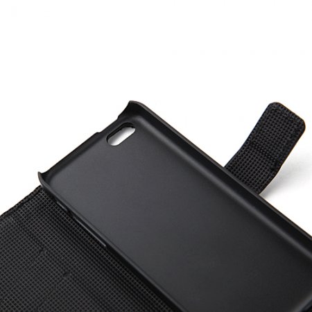 Magnetic Closure Protective Flip Cover Stand Litchi Stripe Leather Case for iPhone5c