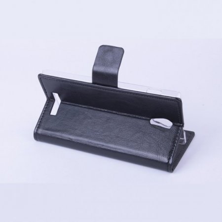 Leather Flip Cover Case Stand for Nibiru H1 Smartphone Black