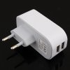 2A 10W Dual USB Power Adapter EU Plug White