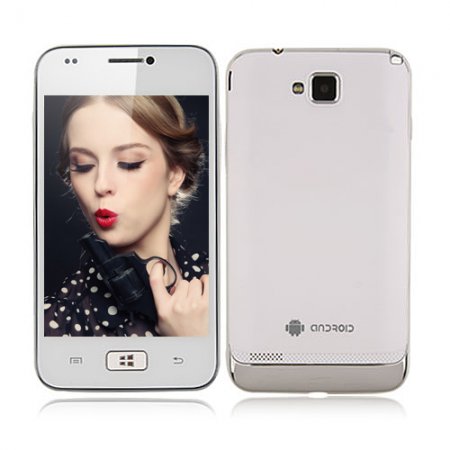 i8750 Smartphone Android 2.3 OS SC6820 1.0GHz 4.0 Inch 2.0MP Camera- White