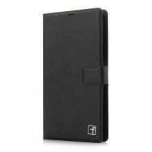 Fashion Leather Flip Cover Stand Case for MEIZU m1 note Smartphone Black