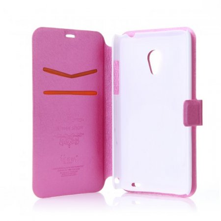 Fashion Flower Show Leather Stand Case Cover for MEIZU MX3 Smartphone Rose