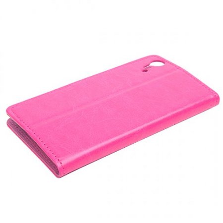 Leather Flip Cover Case Protect Case Stand for Cubot X9 Smartphone Rose