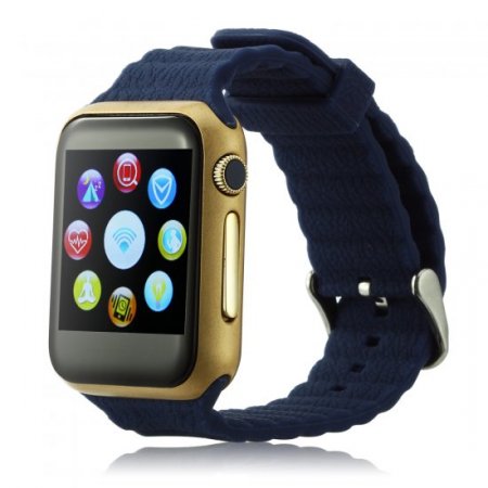 Marknano V9 Smart Watch Phone Bluetooth Watch 1.54 inch Heart Rate Dark Blue&Gold