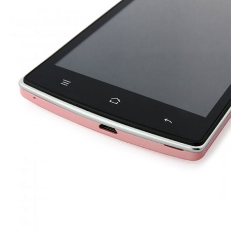 F1 Smartphone Android 4.4 MTK6572W Dual Core 5.0 Inch 3G Smart Wake Pink