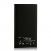 IHT P-6S 6600mAh Power Bank with 3-in-1 USB Cable for Smartphone Black