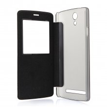 Original Flip Leather Case for Mlais MX Base Smartphone Black