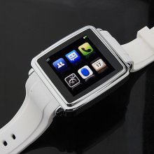 Brand New Smart Bluetooth Watch 1.6 Inch with Call SMS Sync Function for Android iOS Phone- White
