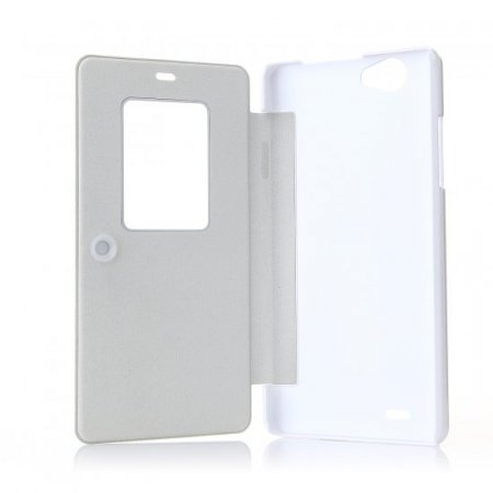 S-view Flip Cover with Suction Cup for ThL 5000 Smartphone White