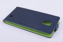 Leather Flip Cover Stand Case for DOOGEE DG310 Smartphone Blue