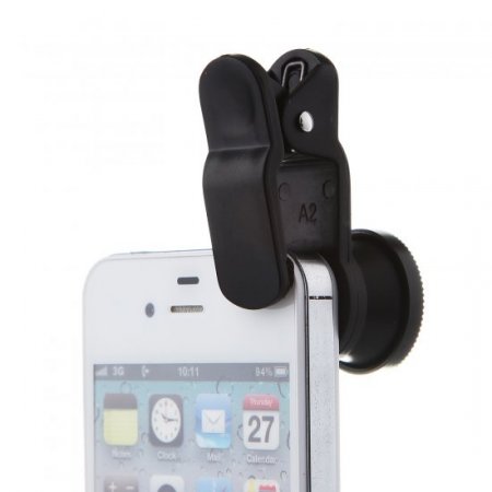 3 In 1 Universal Clip Mobile Phone Lens for Mobile Phones iPhone 4 4S iPad Black