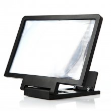 Portable Mobile Phone Screen Magnifier Bracket 3D Enlarge Stand for Smartphone Black