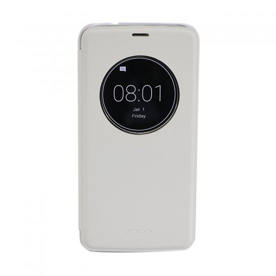 Original Protective Case S-view Flip Cover Case for ZOPO Speed 7 Smartphone White