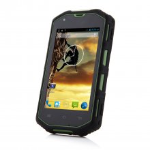 H5 Smartphone IP68 Android 4.2 MTK6572W Dual Core 4.0 Inch 3G Green