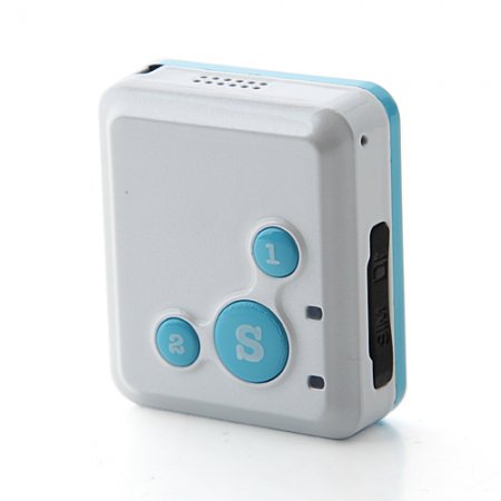 V16 Mini Personal Emergency Tracker Baby Safe Keeper GPS + SOS White + Blue