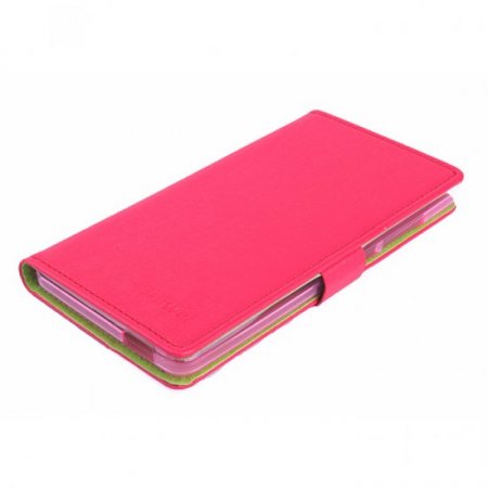 Leather Flip Cover Case Stand ZTE V5 MAX Smartphone Pink