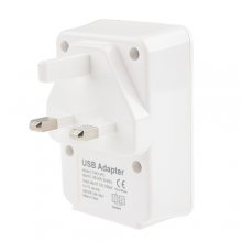 LED 4 Ports USB to Ac Wall Adapter UK Charger for iPhone iPod Blackberry HTC