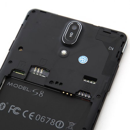 S8 Smartphone Android 4.2 MTK6589 Quad Core 6.0 Inch HD Screen 3G Gesture Sensing 1GB 16GB -White