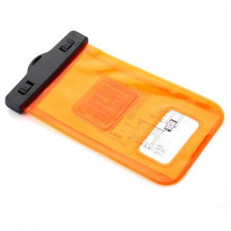 Durable Sealed Waterproof Phone Bag Underwater Back Cover Case Orange