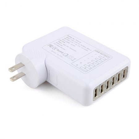 6 USB Port Wall Charger with US Standard plug for iPhone Samsung
