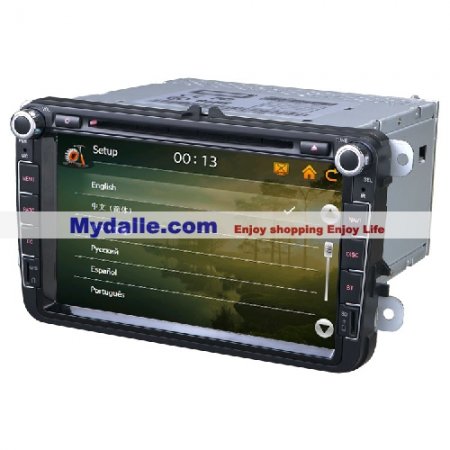 8 inch Car autoradio gps navigation system player for VW/Skoda with can bus dvd/bluetooth/radio/gps/iphone/ipod function