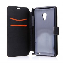 Fashion Flower Show Leather Stand Case Cover for MEIZU MX2 Smartphone Black