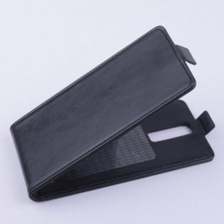 Leather Flip Cover Stand Case for Elephone G6 Smartphone Black