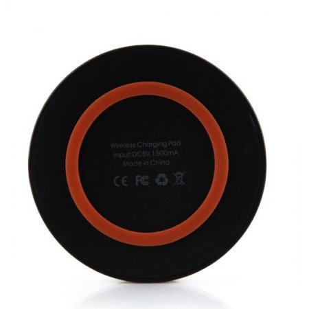 Q5 Portable Mini Wireless Charger Pad for Qi Compliant Devices Orange&Black