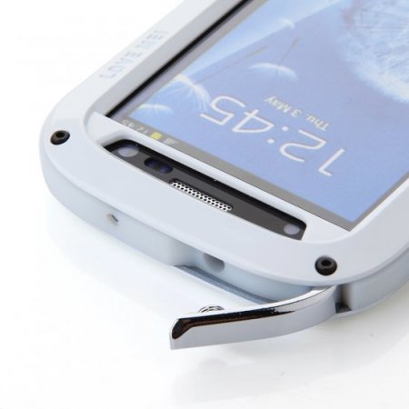 LOVE MEI Shockproof Waterproof Rugged Gorilla Metal Case For Samsung Galaxy S3 White
