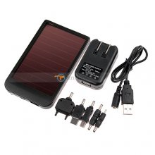 P1100F Solar Mobile Charger Bulit-in1500Amh Lithium Battery Black Color
