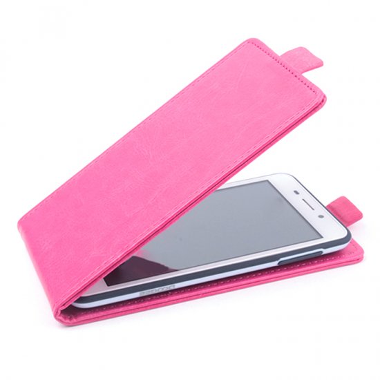 Leather Flip Cover Case Protect Case for Doogee DG280 Smartphone Rose
