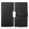 Smooth Magnetic Closure Protective Leather Case Cover for Hero V6888 Smartphone Black