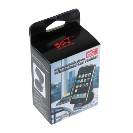 Universal Mobile Phone Windshield Car Holder Black +Gray