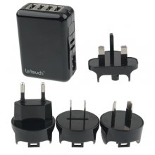 Le touch Four USB AC Adapter Travel Charger for iPhone iPad Tablet PC