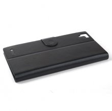 Fashion Leather Flip Case Cover for NEO M1 Smartphone Black