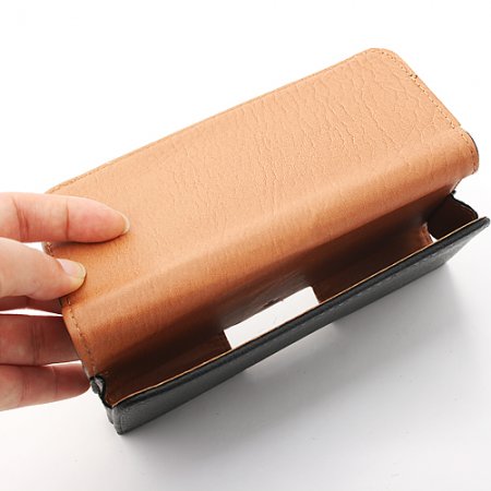 Magnetic Closure Protective Leather Case Cover for Samsung i9082 Black