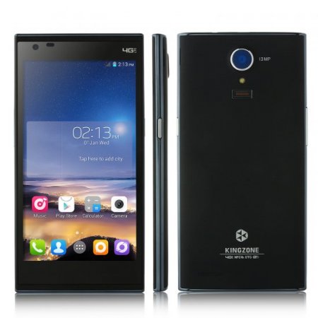 KINGZONE N3 4G LTE Android 4.4 Quad Core 5.0 Inch NFC Fingerprint Identification- Black