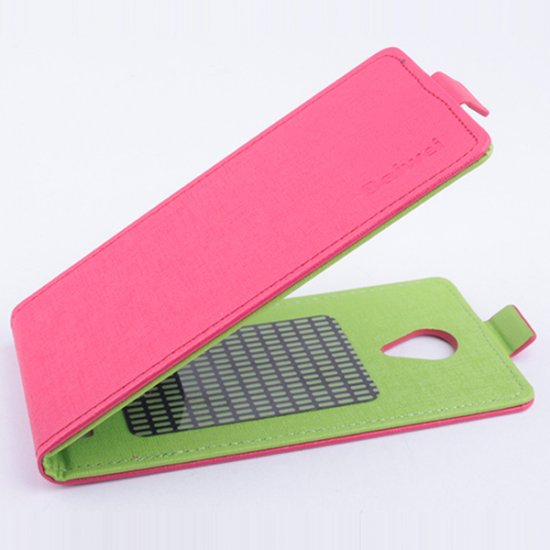 Leather Flip Cover Stand Case for THL T6S & T6 Pro Smartphone Rose