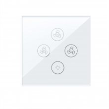 WiFi Smart Ceiling Fan Light Wall Switch,Works With Tmall Genie/Alexa/GoogleHome,Time Setting,Voice & Remote Control(2-pack)