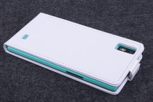 Leather Flip Cover Stand Case for Elephone G4 Smartphone White